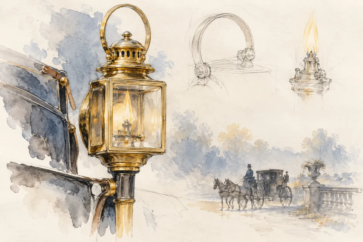 An AI-generated watercolor evokes the thematic world of “Merveilleuses lanternes” without reproducing a scarf design.