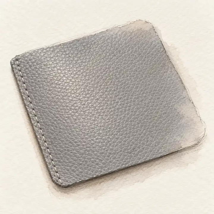Watercolor of a swatch of Hermès Madame leather