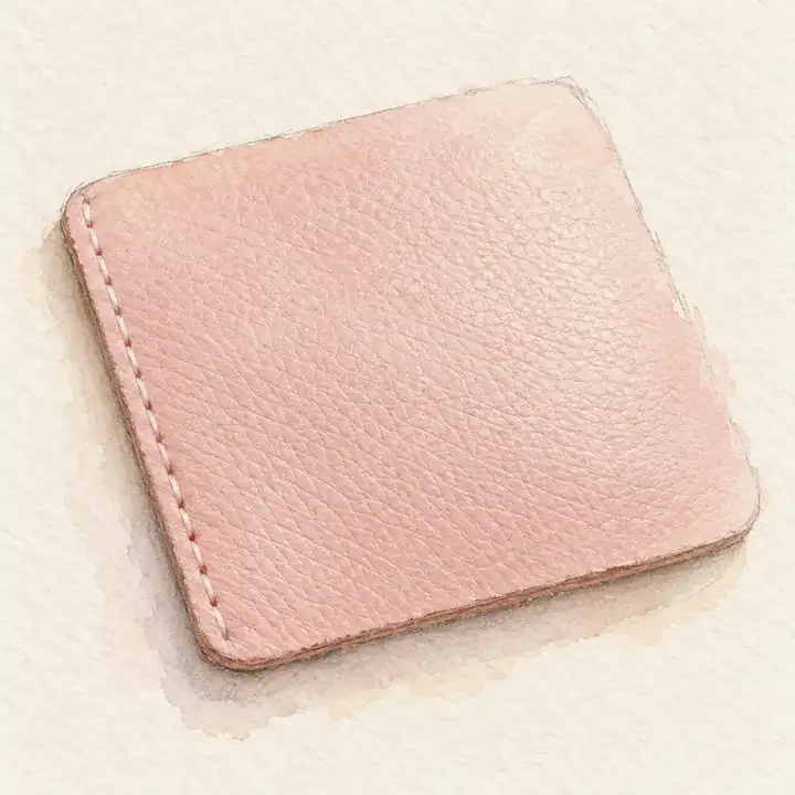 Watercolor of a swatch of Hermès Swift leather