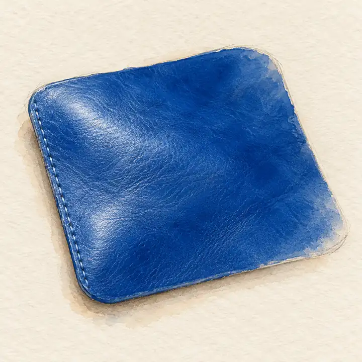 Watercolor of a swatch of Hermès Tadelakt leather