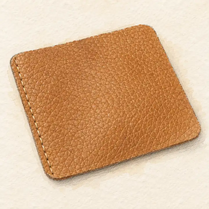 Watercolor of a swatch of Hermès Togo leather